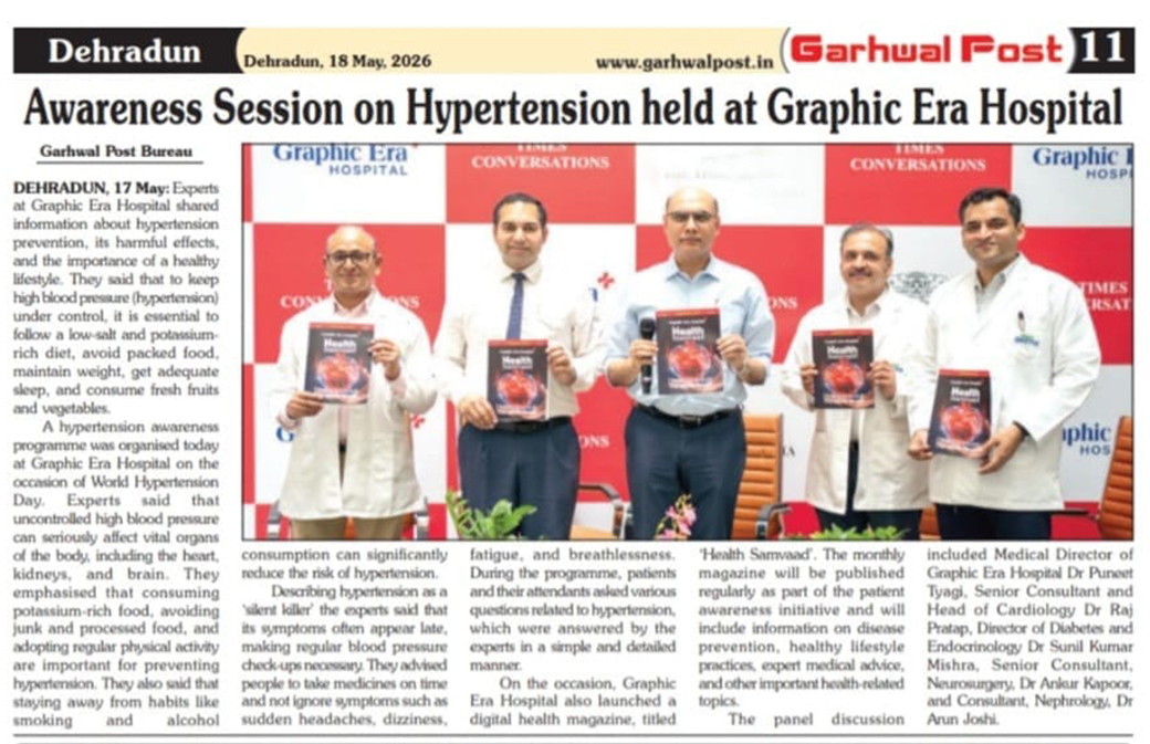 Awareness Session on Hypertension held at Graphic Era Hospital