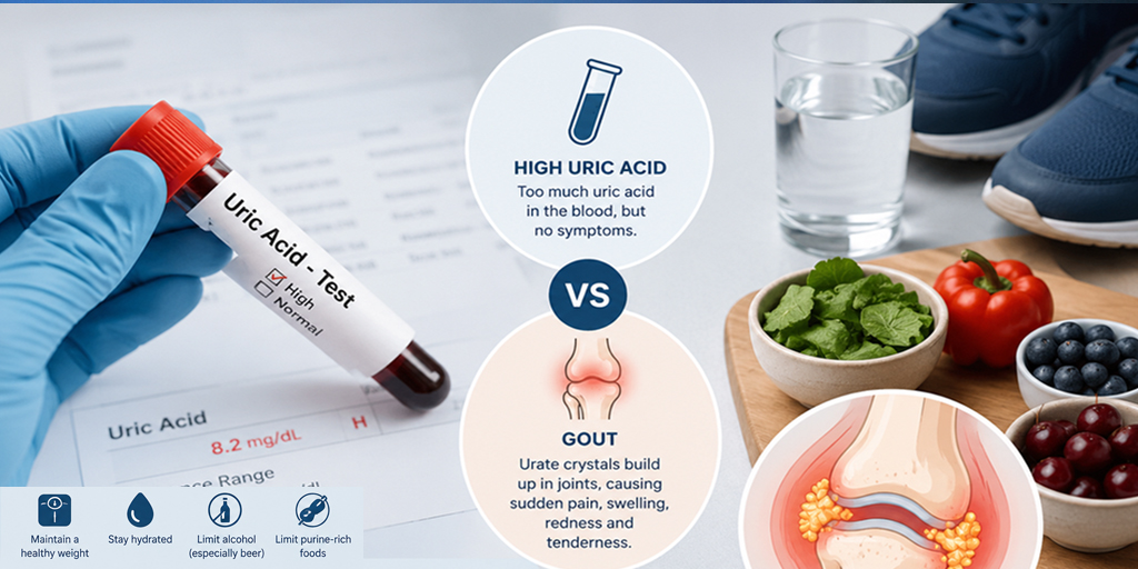 Gout vs High Uric Acid